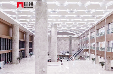 厂家定制医院大堂吊顶氟碳铝单板异形造型冲